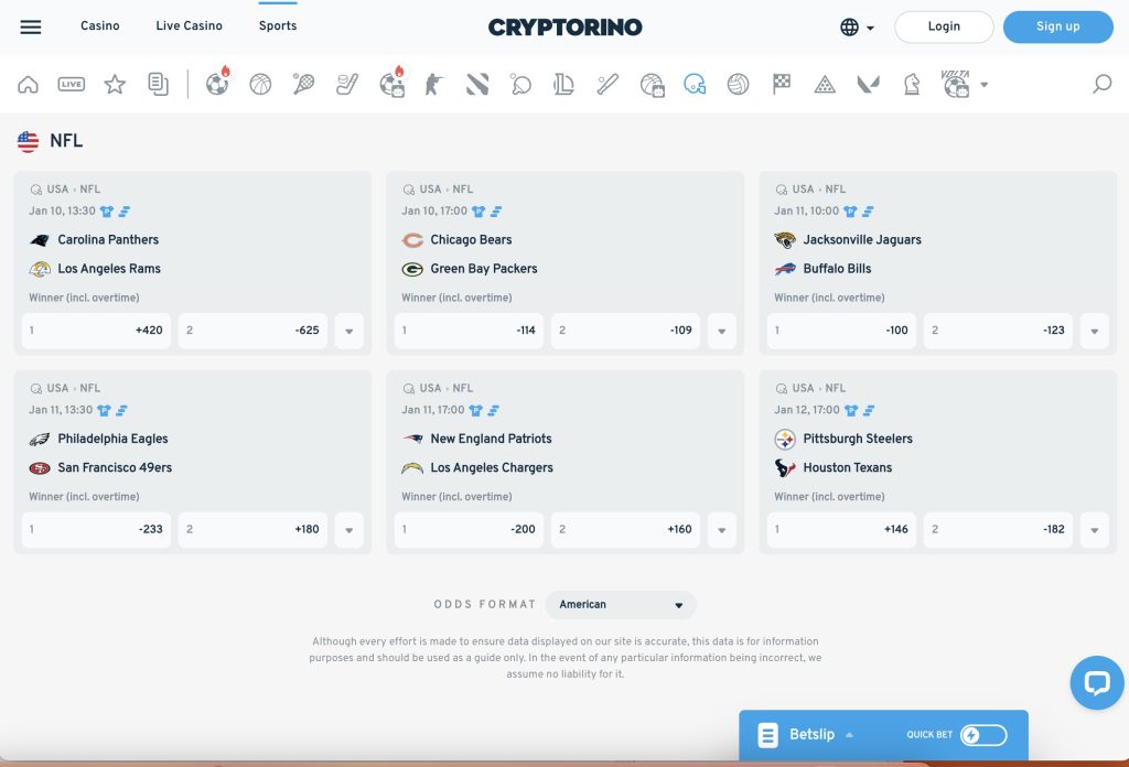 Cryptorino Crypto Sports Betting Site USA